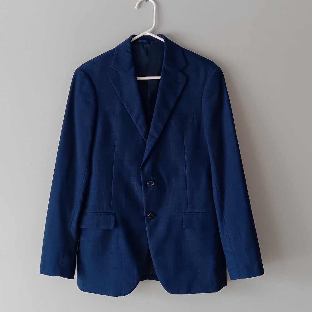 Doppelganger Roma Blazer 2 Button Notched Collar Pockets Lined Blue Size 46